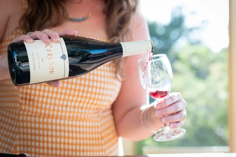 Pinot Noir being poured into a glass